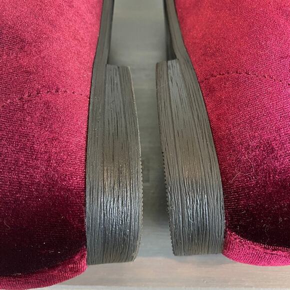 Steve Madden Laight Slip On Velvet Loafers Men Size 8 Wine Luxury Quilted Lined - Picture 6 of 8